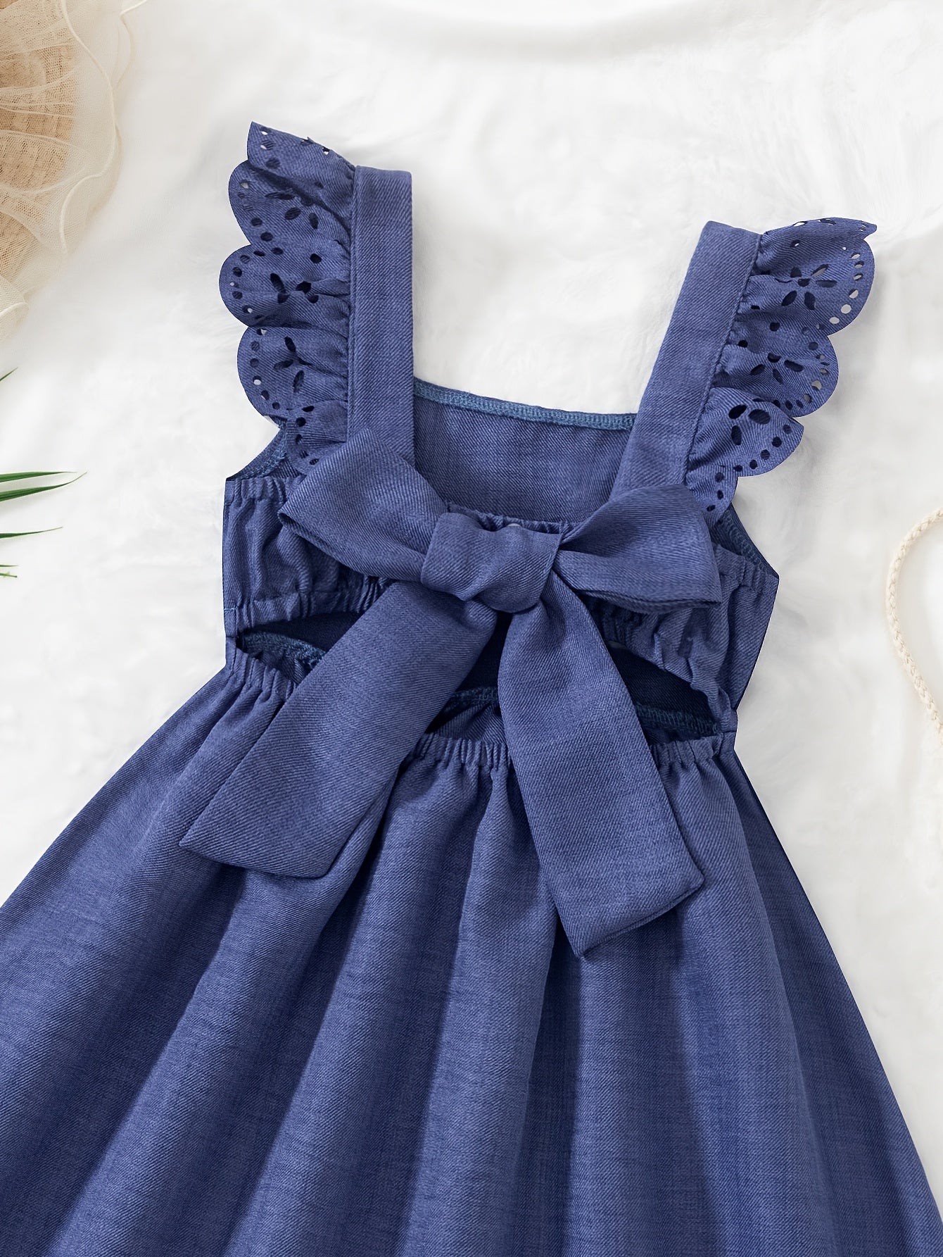 Girls' Elegant Summer Bodycon Dress with Ruffled Sleeves