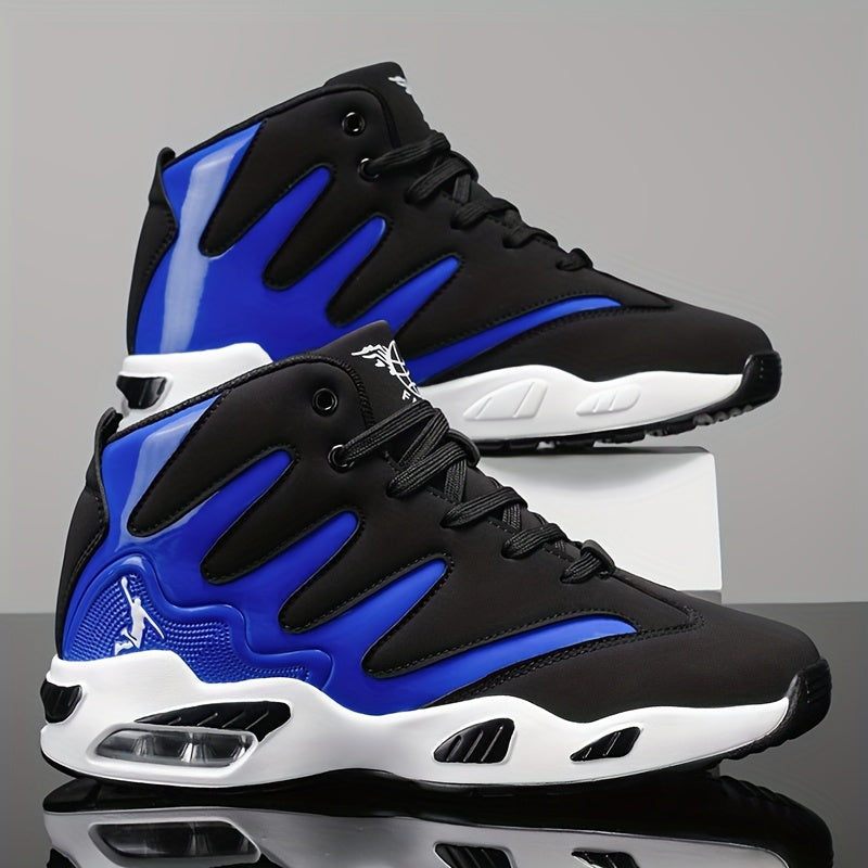 Men's High-Top Basketball Shoes - Heavy-Duty & Stable, Unisex Lace-Up Training Sneakers with Arch Texture and Sole - Ideal for Running, Fitness, Basketball, Walking - Spring/Summer Sneakers - Perfect Gift for Men - Lightweigh - ayq