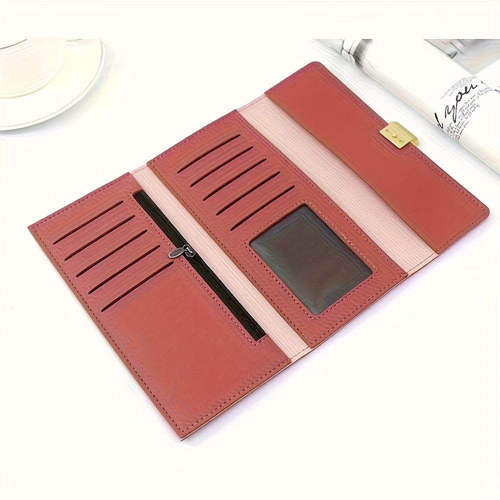 Custom Name Women's Wallet, Personalized Long Foldable Wallet with Contrasting Colors, Large Capacity Multi-Card Slot Wallet, Mother's Day Gift, Birthday Gift, Anniversary Gift, Bridesmaid Favor, Gift for Mom, Valentine's Day