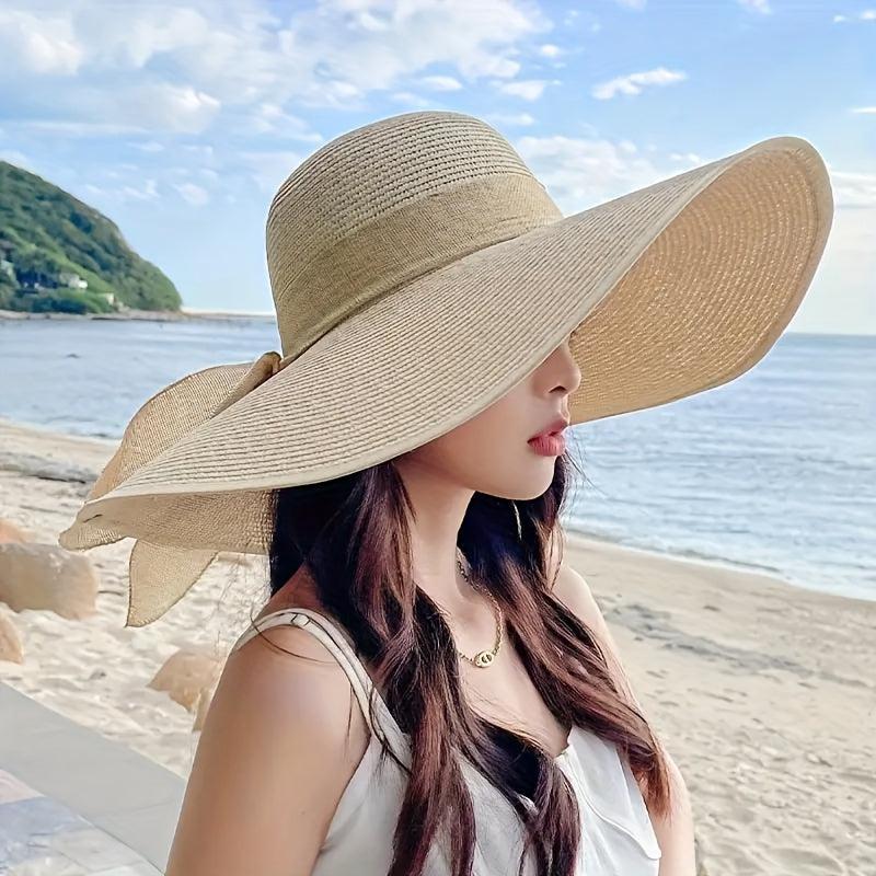 Women’s Linen Large Brim Foldable Summer Beach Hat
