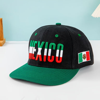 Men's Casual Baseball Cap with Mexican Alphabet Embroidery