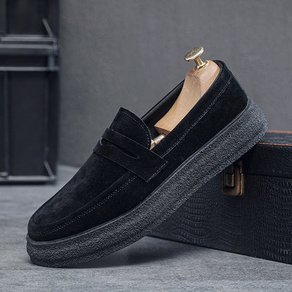 Unisex Streamlined Cushioned PU Loafers with Cloud Pattern