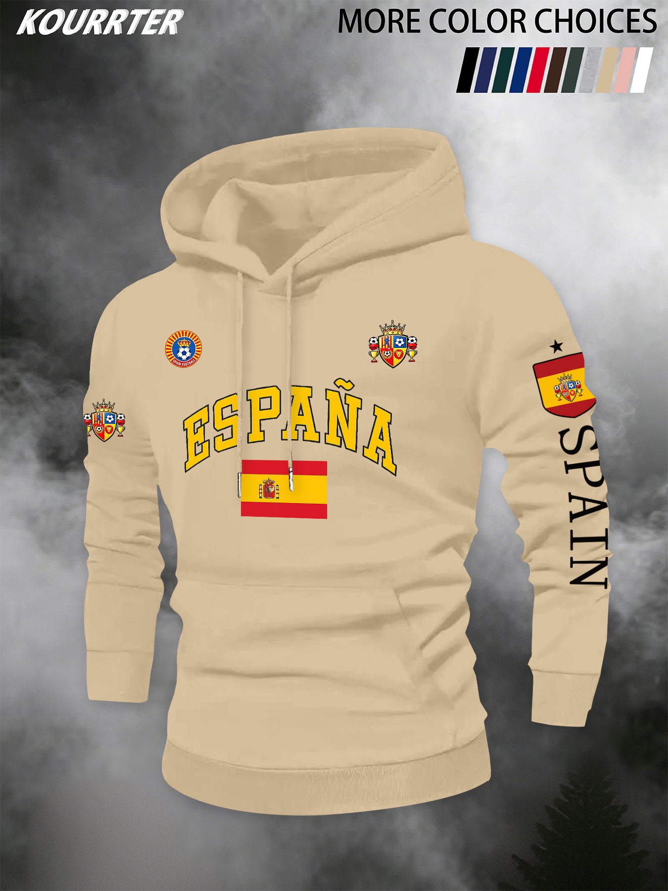 Men's Spain National Team Hooded Sweatshirt Casual Sportswear