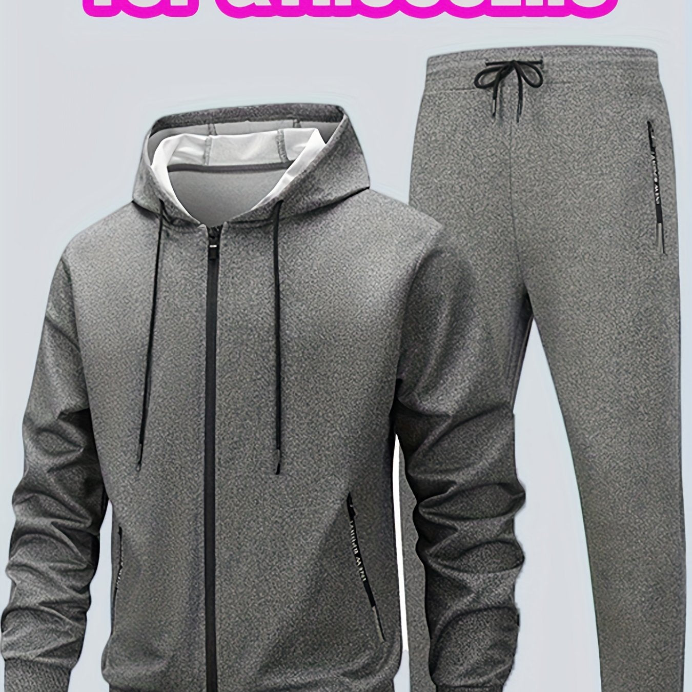 Men's Casual Sportswear Set - Polyester, Perfect T-shirt for Running and Home Leisure, Fitness Wear, Outdoor Activities, Workout Outfits, Stylish Sportswear, Comfortable Fit, Durable Construction, Two-piece Set, Active Lifest