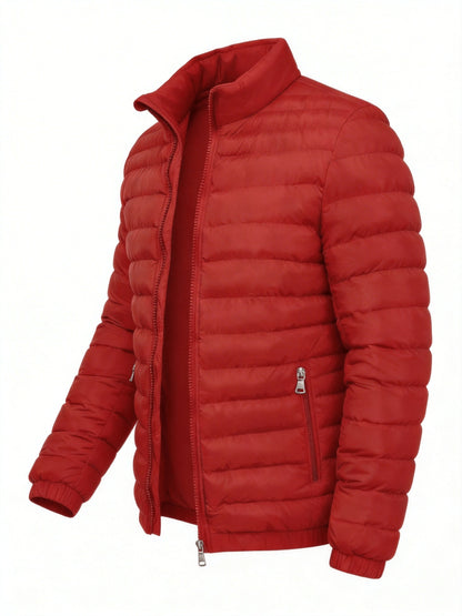 Men's Lightweight Windproof Casual Jacket with Stand Collar