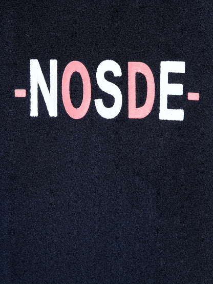 Girls' Thickened Fleece-Lined Hooded Zip-Up Jacket & Jogger Pants Set - Cozy Two-Piece Outfit with "NUS" Letter Print, Long Sleeves, and Drawstring Waist, for Outdoor, And Casual Wear, Winter Clothing, Playful Design, Soft Fa