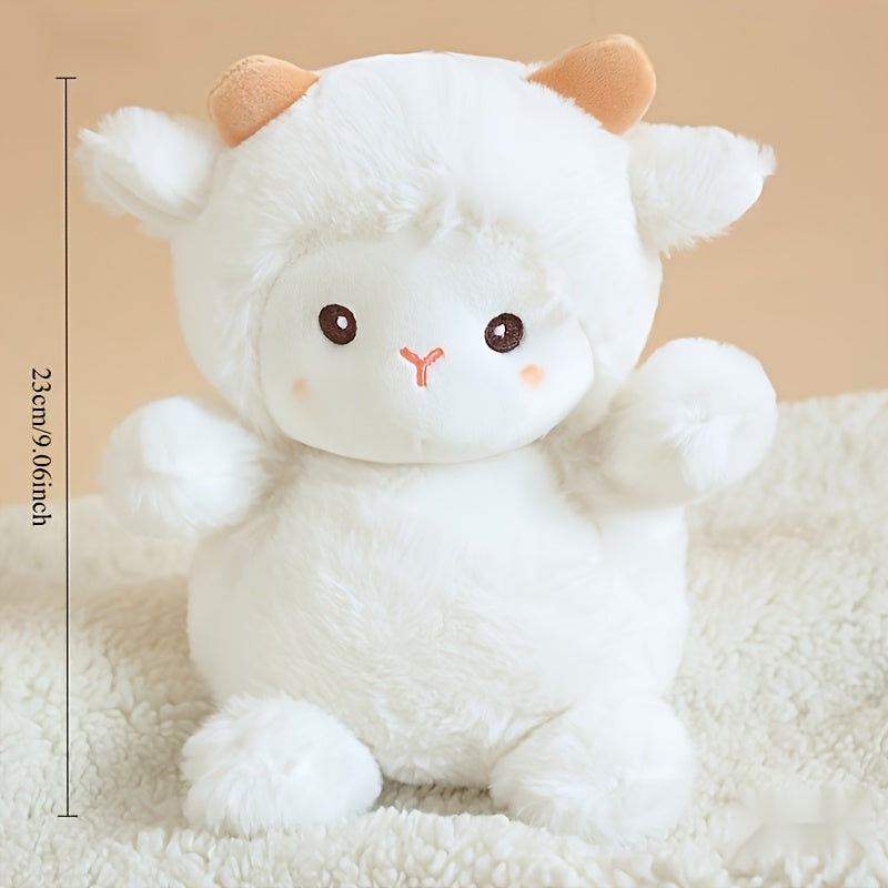 1pc Cute Fluffy Alpaca Plush Toy - Soft Plush Animal with Expressive Eyes and Fluffy Ears, Suitable for Girls and Girls as Birthday/Christmas Gifts (durable and Safe), Office Desk Accessories, Excelle