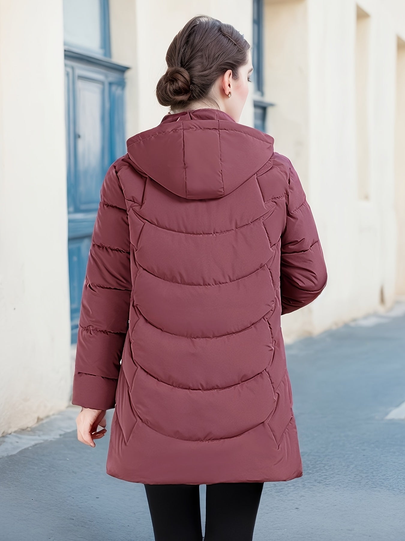 Կանացի էլեգանտ ձմեռային բաճկոն - Մազերի նման ուլունքաձև կոճակներով փակվող վերարկու, փքված չէ, ձեռքով լվացվող երկար թևքերով վերնազգեստ ցուրտ եղանակի համար (անկանոն և պաշտոնական) - սև բաճկոն առանց գոտու/պարագաների (պատրաստի կրելու), ձմեռային Ջա