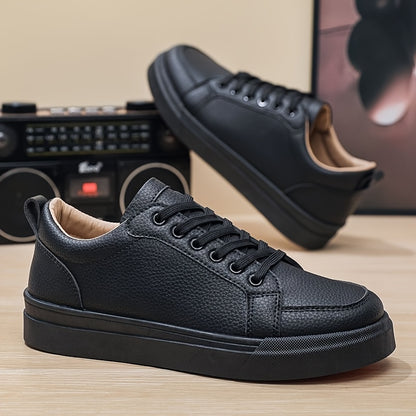Men's Retro Casual Low-Top Sneakers with PU Upper
