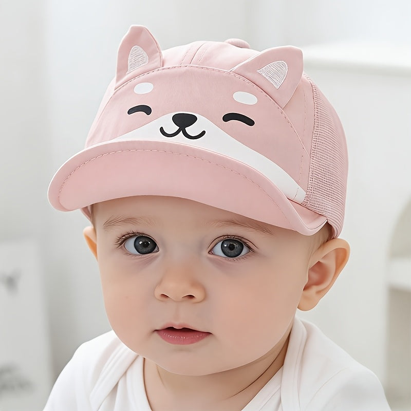 Baby Soft Brim Baseball Cap with Puppy Print for 1-3 Years