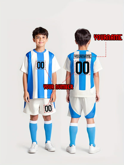 Teen Boys Quick-Dry Soccer Jersey & Shorts Set - Lightweight Sportwear