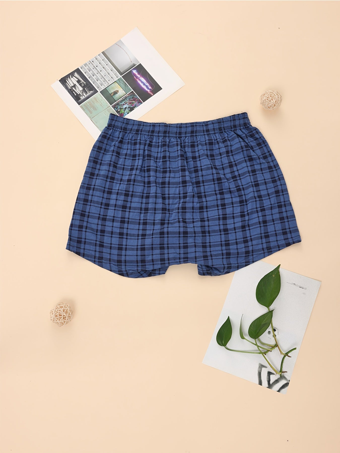 Men's High-Waisted Cotton Boxer Briefs with Button Closure