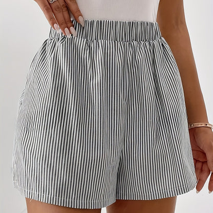 2024 Summer Casual Loose Striped Shorts