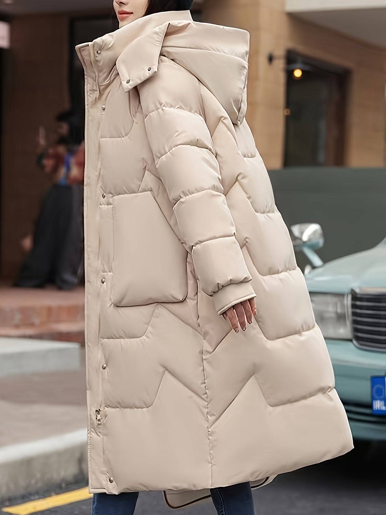 European and American winter thick jacket, new knee length jacket, loose fitting jacket for women