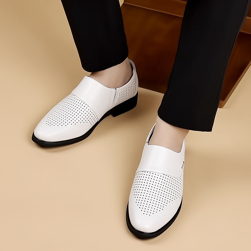 Men's Lightweight Slip-On Loafers - Breathable PU Casual Dress Shoes