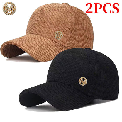 Unisex Adjustable Corduroy Baseball Cap - Lightweight, Retro Style