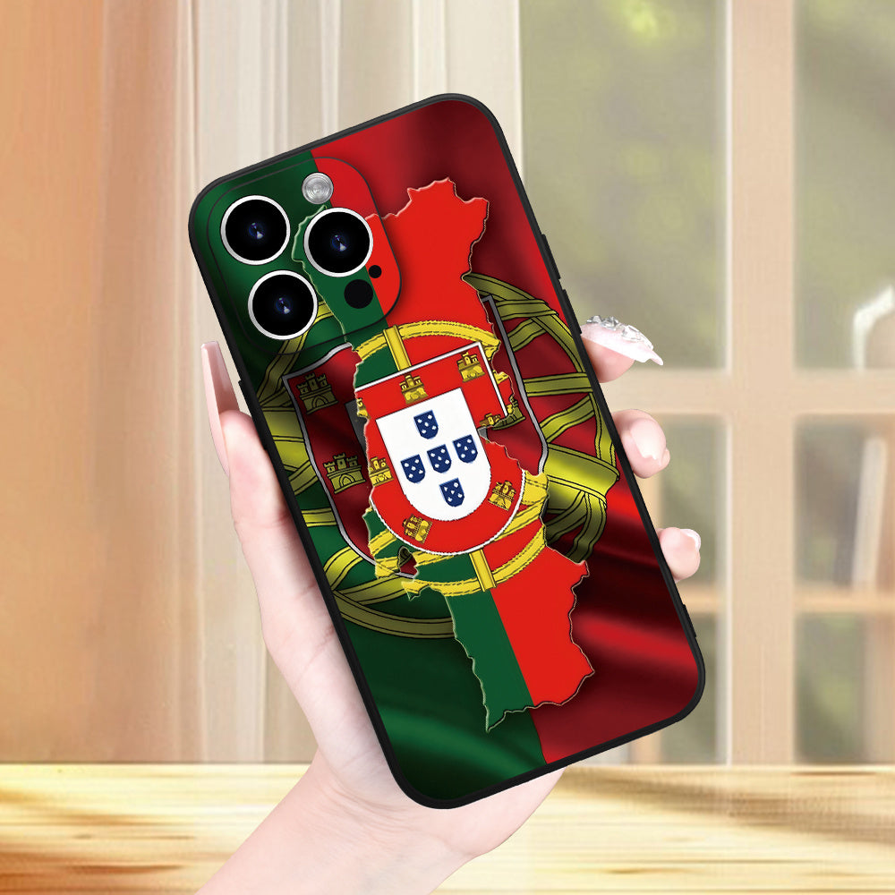 Minimalist Portuguese Flag TPU Phone Case for iPhone Models - ayq