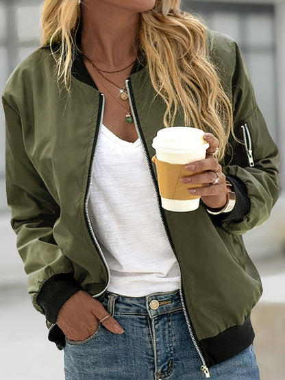 Women's Casual Windproof Jacket for Spring and Fall