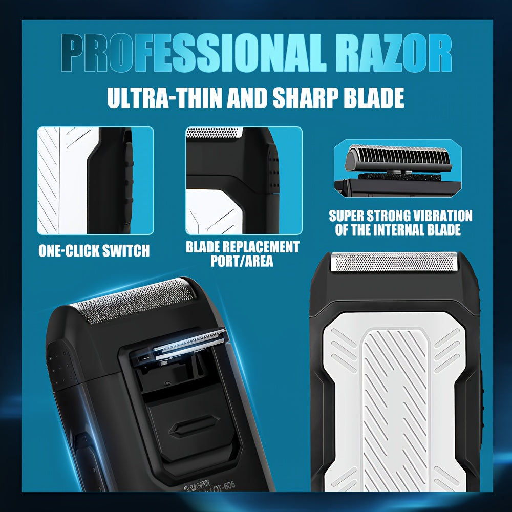 LQT 2/3 հատ էլեկտրական վարսահարդարման հավաքածու/Տղամարդկանց պրոֆեսիոնալ գեղեցկության և վարսահարդարման հավաքածու/Տոնական նվերների տուփ/Հարմար է ընտանիքների և վարսավիրանոցների համար/Թվային էկրան/LCD էկրան/USB լիցքավորիչ/Կատարյալ տոնական նվեր հայրիկի համար