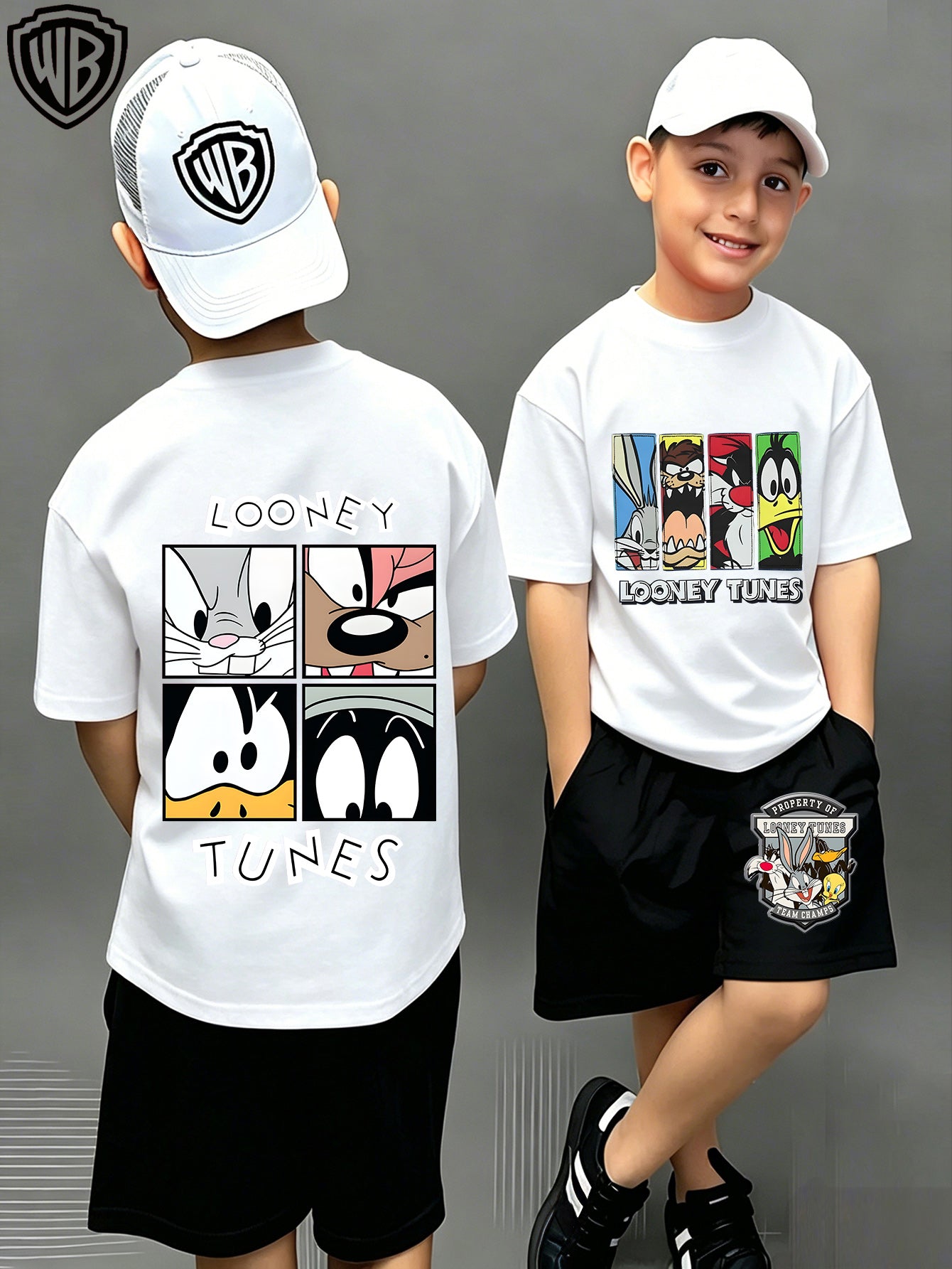 Մանկական բամբակյա Looney Tunes T-Shirt-ի և շորտերի ունիսեքս հավաքածու