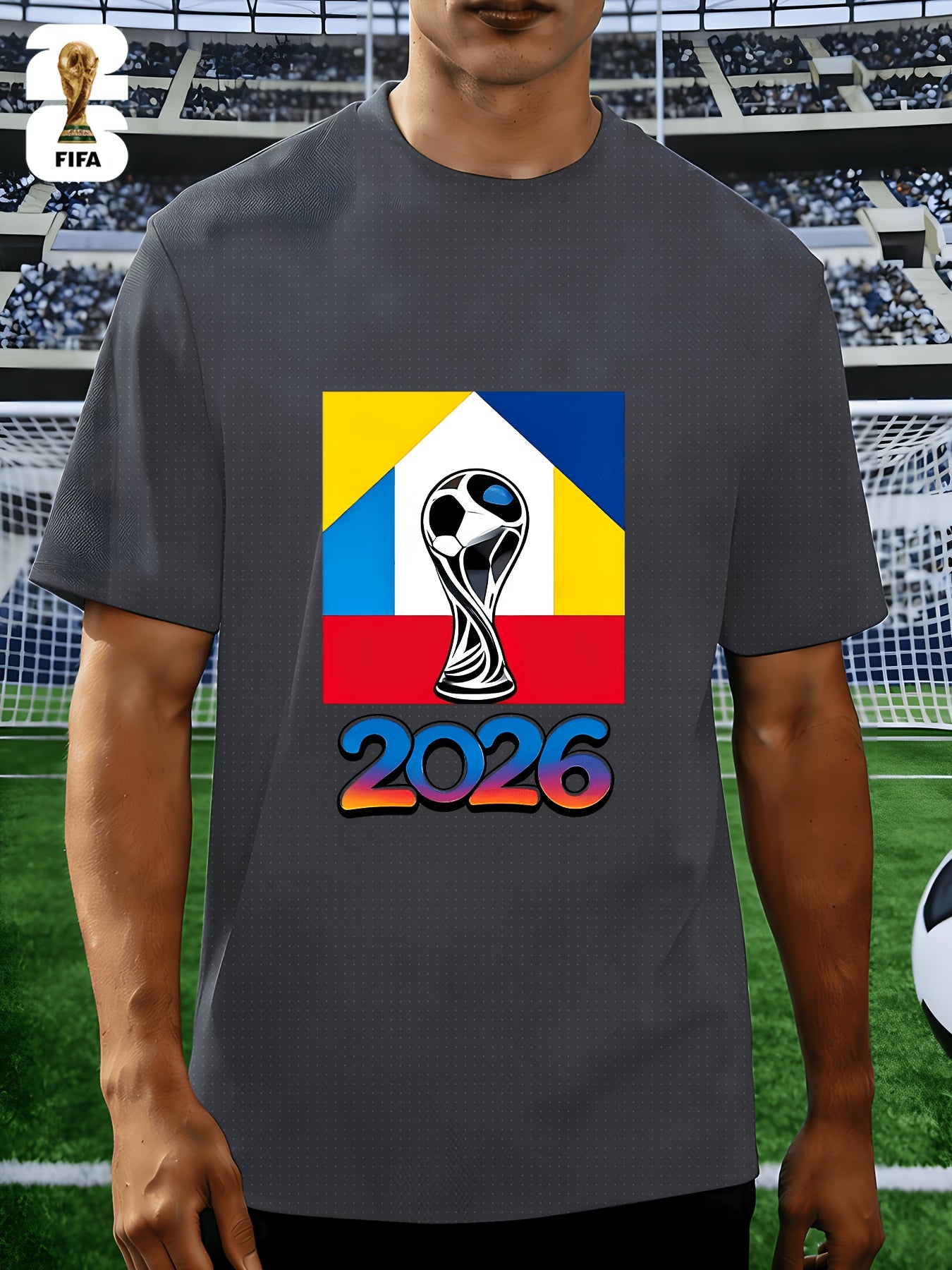 Men's FIFA 2026 Casual Crew Neck T-Shirt for Training & Running