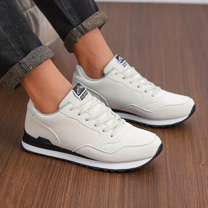 Men's Forrest Gump Sneakers, Round Toe Low-Top Casual Lace-Up Sneakers, Low Heel, Men's Fashionable Minimalist Style, Casual Adult Outdoor Sports, Shopping, Travel, All-Season Men's Sneakers - ayq