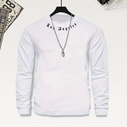 KUQIQIBOY Boys' Casual Long Sleeve T-Shirt with Letter Print - Stretchy Polyester Blend, Machine Washable, Round Neck - Perfect for Fall/Winter, KUQIQIBOY