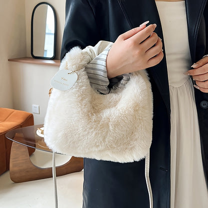 Գեղեցիկ փափուկ, կրծկալով պայուսակ կանանց համար, ոճային և բազմակողմանի՝ աշնան և ձմռան համար