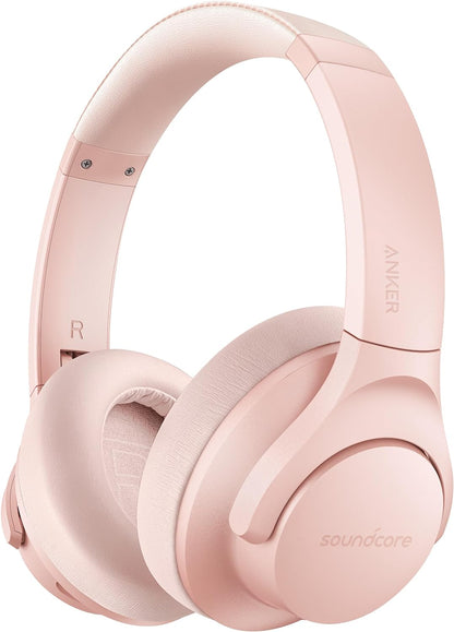 Soundcore Anker Life Q20 Hybrid Active Noise Cancelling Headphones, Wireless over Ear Bluetooth Headphones, 60H Playtime, Hi-Res Audio, Deep Bass, Memory Foam Ear Cups, Travel, Office, USB-C Charging