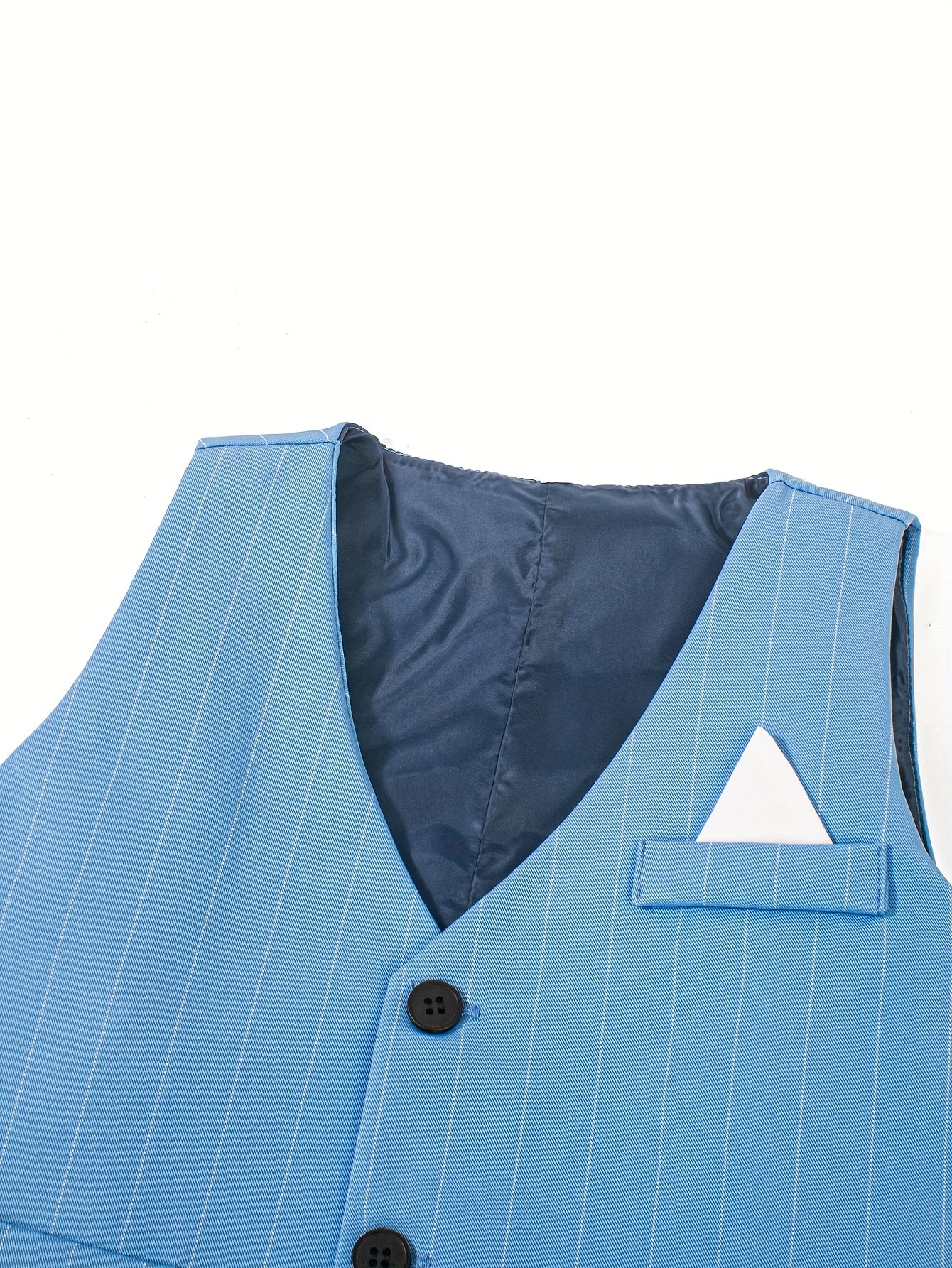 Boys' Striped Vest Suit with White Shirt and Trousers