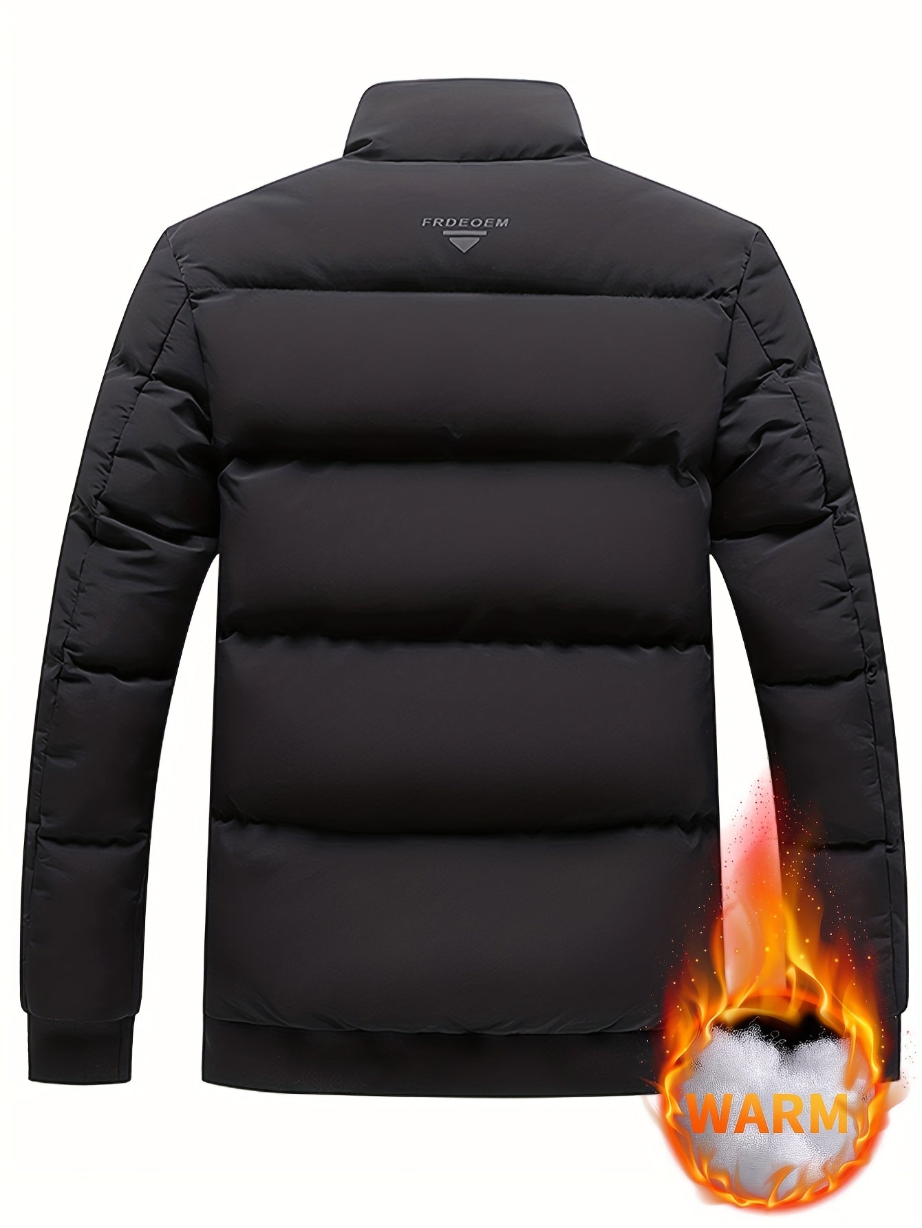 Men's Lightweight Jacket with - Winter Warm Coat, Stand Collar & Zippered Pockets, Beige/ & Black, Machine Washable (No Dry Clean) - Casual & Formal Outerwear for Cold Weather (-Filled)