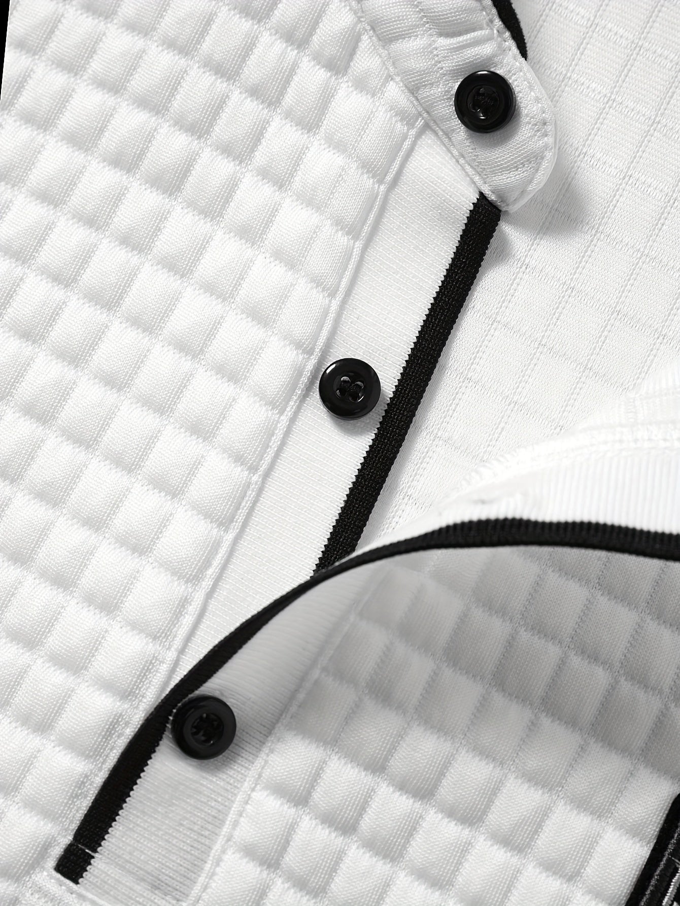 Men's Lightweight Moisture-Wicking Short Sleeve Shirt - Breathable Stretch Fabric, Henley Neck Casual Button-Up for Gym, Summer Outings & Parties (White) - ayq