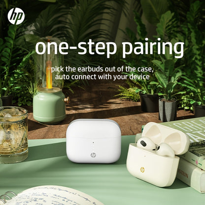 HP True Wireless Earbuds, Lightweight In-Ear Headphones with a Built-In Microphone, Offering Immersive Premium Sound And a Long-Range Connection, Complete with a Charging Case - Suitable for Both Iphone And Android Devices.
