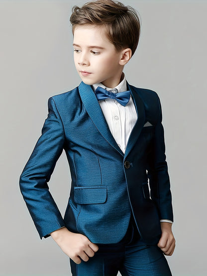 Boys' 3-Piece Slim Fit Suit Set for Spring and Fall