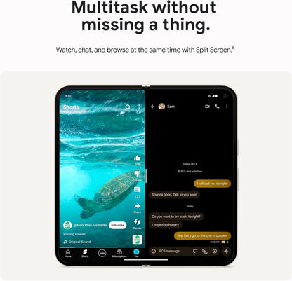 Google Pixel 9 Pro Fold - Unlocked Android Smartphone with Gemini - Advanced Triple Rear Camera System - Foldable Display - Hands-Free Video - Obsidian - 256 GB