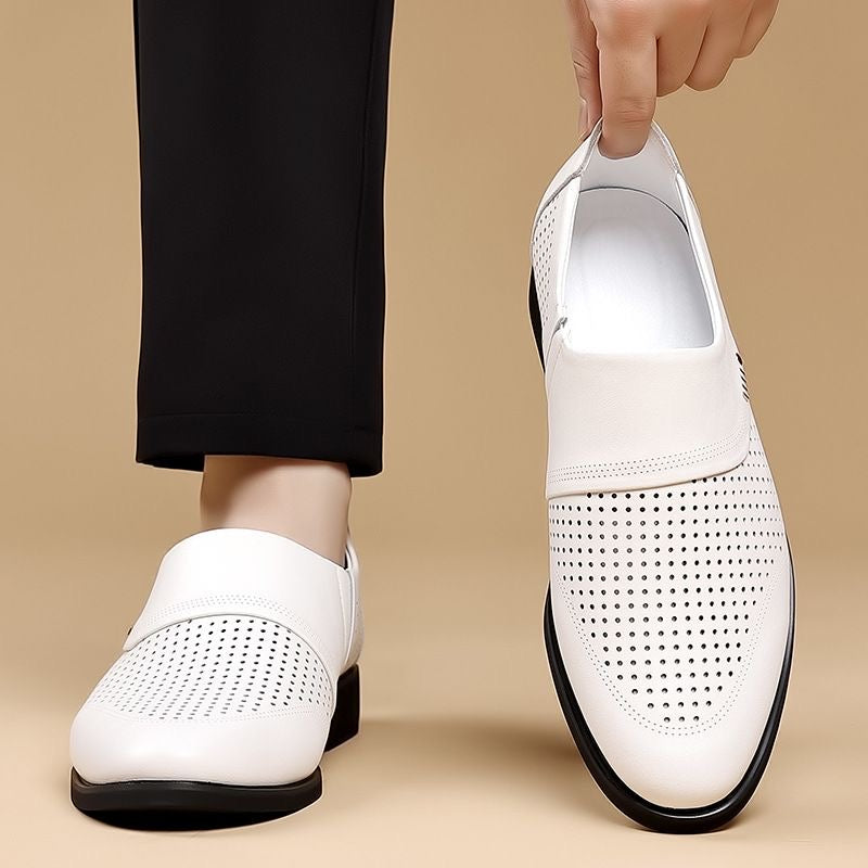 Men's Classic Slip-On Business Casual Loafers, Breathable PU