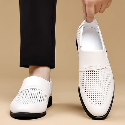 Men's Classic Slip-On Business Casual Loafers, Breathable PU