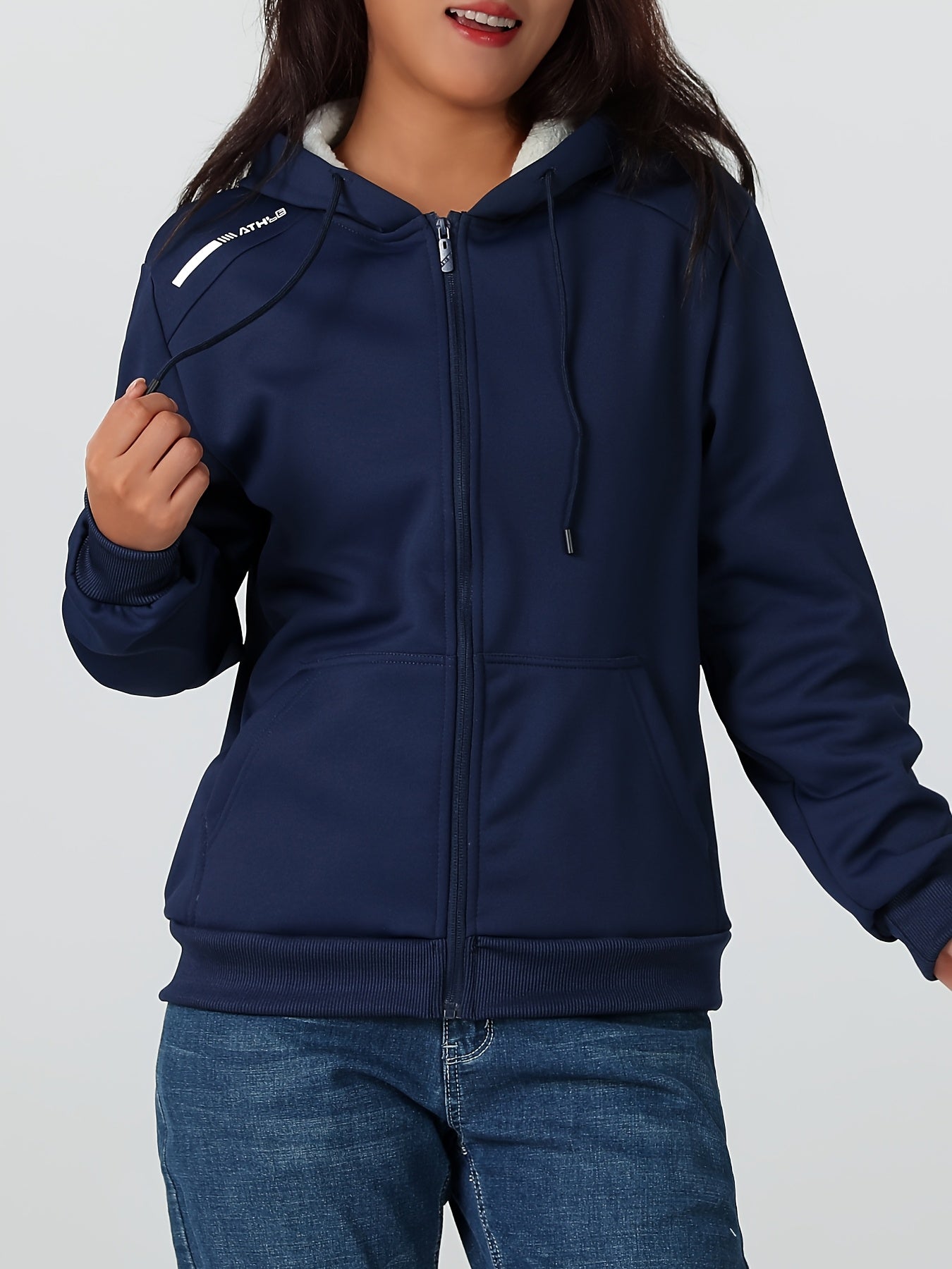 Կանացի ծանր ձմեռային բաճկոն - Ջերմամեկուսացված սառը եղանակի բաճկոն՝ ամբողջական կայծակաճարմանդով, մեծ առջևի գրպաններով - Մանուշակագույն վերնազգեստ առօրյա և պաշտոնական միջոցառումների համար - Ոչ ձգվող պոլիեսթերային գործվածք - Հեշտ խնամքի կանացի վերնազգեստ,