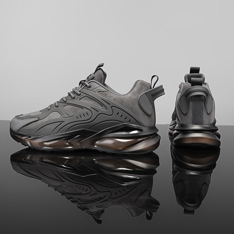 Men's Casual Athletic Sneakers - Breathable, Non-Slip Rubber Sole, Lace-Up Shoes for All Seasons, Chunky Sneakers, Movement Style, Leisure Style, Four Seasons