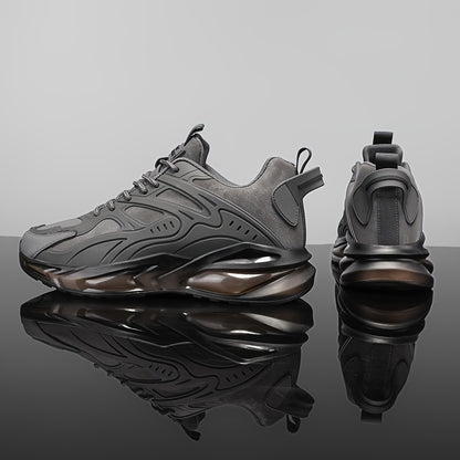 Men's Casual Athletic Sneakers - Breathable, Non-Slip Rubber Sole, Lace-Up Shoes for All Seasons, Chunky Sneakers, Movement Style, Leisure Style, Four Seasons