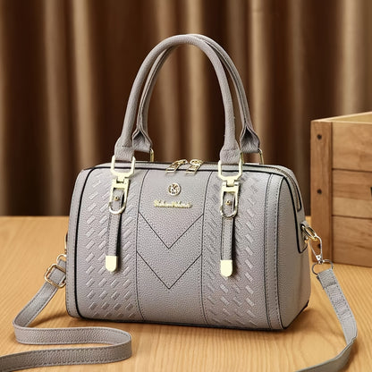Elegant Faux Leather Tote Bag for Women with Large Capacity