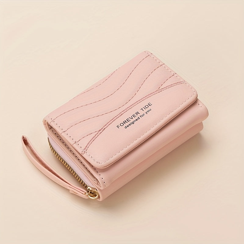 Կանացի նորաձև մինիմալիստական ​​ծալովի դրամապանակ՝ ճարմանդային դիզայնով, մեծ տարողությամբ, հասանելի է 6 գույնով