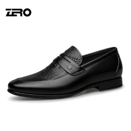 Men's Lightweight Leather Derby Shoes Slip-On Formal Business