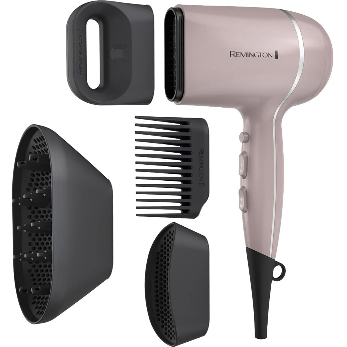 Remington Pro Wet2Style Hair Dryer, with Ionic & Ceramic Drying Technology, Mauve, 1875 Watts of Drying Power