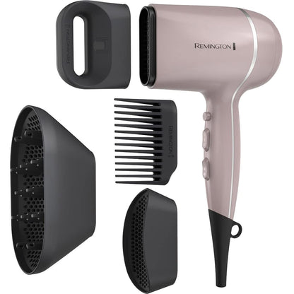 Remington Pro Wet2Style Hair Dryer, with Ionic & Ceramic Drying Technology, Mauve, 1875 Watts of Drying Power