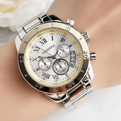 Luxury Women’s Quartz Watch Stainless Steel Elegant Bracelet