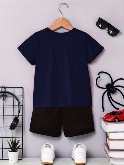 Baby Boy Summer Two-Piece Set with Breathable Shorts & T-Shirt