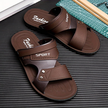 Men's Large Size Dual-purpose Outdoor Slipper for Couples, Outdoor Sports, Non-slip Soft Bottom Driving Shoes, Beach Open-toe Slippers - ayq