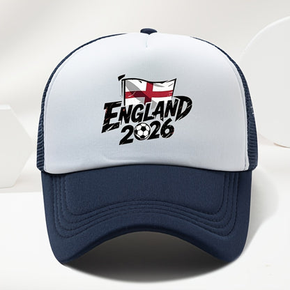 Unisex England 2026 Print Baseball Cap Duckbill Hat for Spring Summer