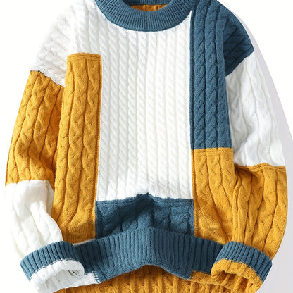 Տղամարդու սվիտեր - շագանակագույն/ - երկար թևքերով, վզնոցով, աշուն/ձմեռ, գրասենյակ, երեկույթ, առօրյա - հեշտ խնամվող, պաշտոնական և առօրյա սվիտեր տղամարդկանց համար